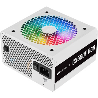 สินค้า CORSAIR CX550F RGB White 550W (80+ Bronze) Fully Modular POWER SUPPLY (CP-9020225-NA) รับประกัน 5 ปี