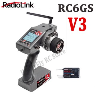 Radiolink RC6GS V3 2.4G เครื่องส่งสัญญาณวิทยุ 6 ช่องทาง พร้อมตัวรับสัญญาณ R7FG Gyro และรีโมตคอนโทรล สําหรับรถไต่หินบังคับ