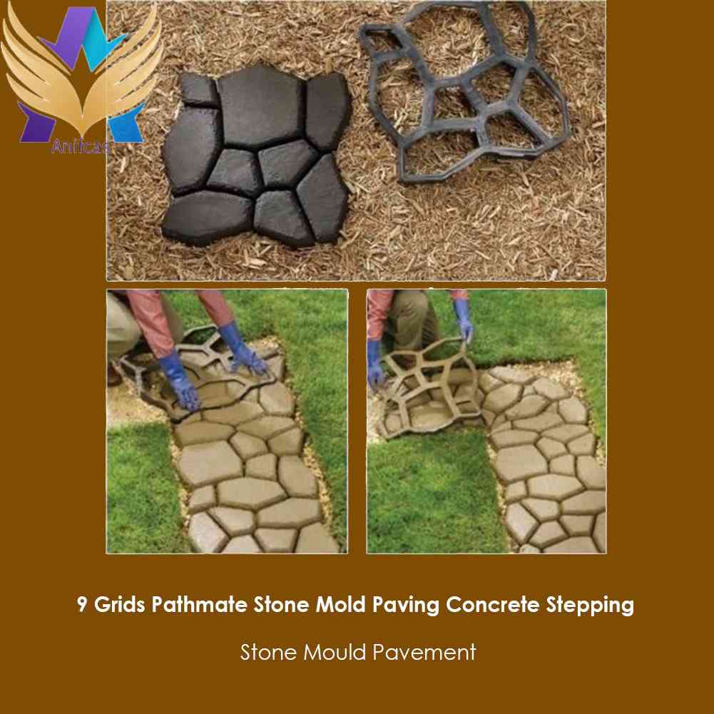 9-grid-garden-pavement-mold-garden-walk-pavement-manually-concrete-mould