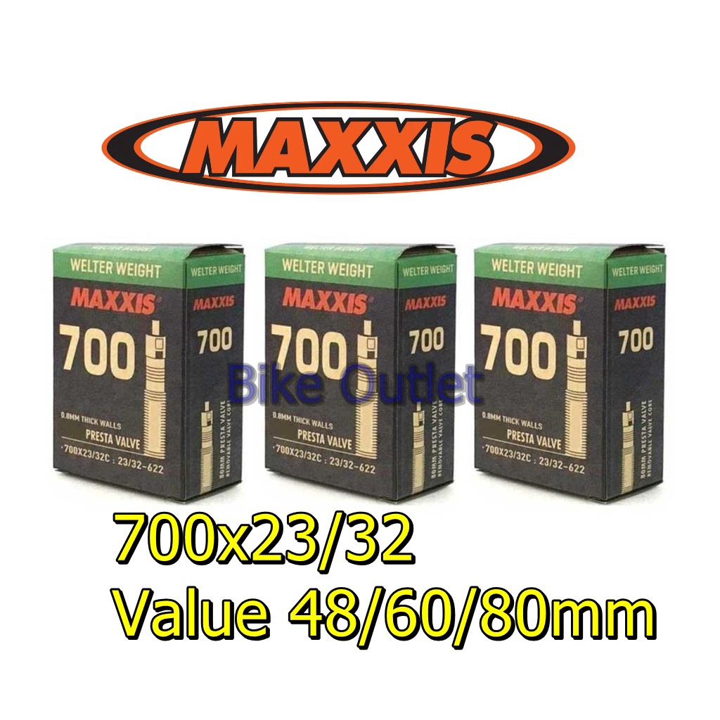 ยางใน-maxxis-700x23-32cจุ๊ป-fv-ยาว-48-60-80mm-1-เส้น