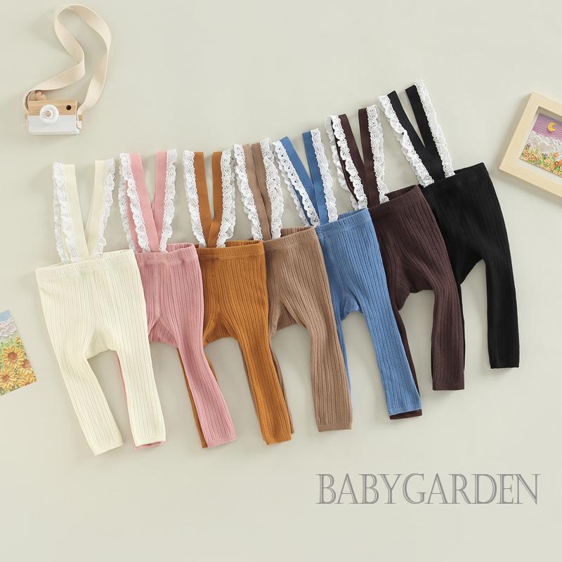 babygarden-0-12months-เอี๊ยมกางเกงเลกกิ้ง-แขนกุด-ผ้าถัก-แต่งขอบลูกไม้-ทรงหลวม-สําหรับเด็ก