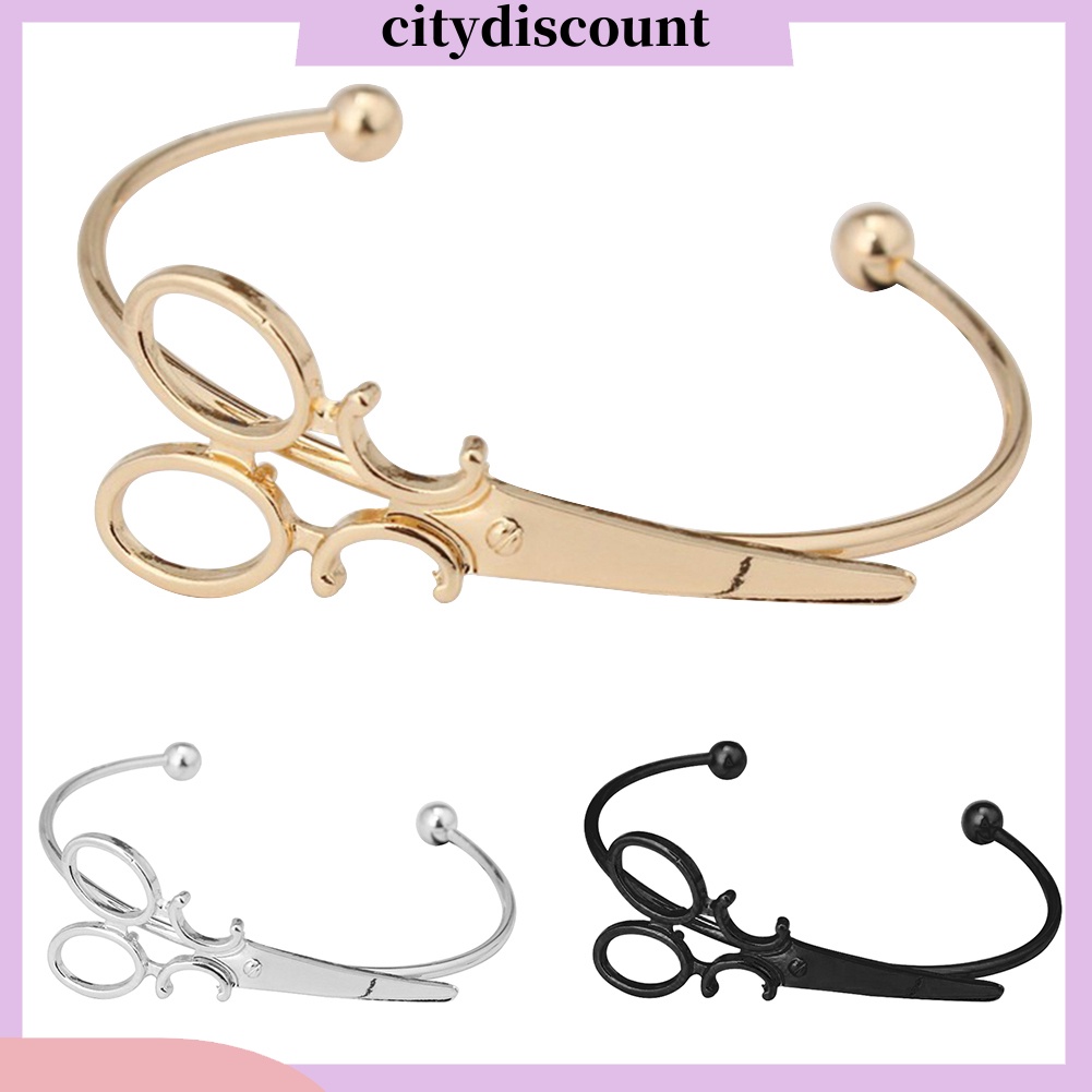 lt-citydiscount-gt-city-women-alloy-open-cuff-bracelet-mini-scissors-charm-bangle