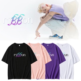 【hot tshirts】GOT7 กลุ่ม BAMBAM อัลบั้ม riBBon การ์ตูนพิมพ์เดียวกันเสื้อยืดแขนสั้นหลวมผ้าฝ้ายหญิงฤดูร้อน 2022