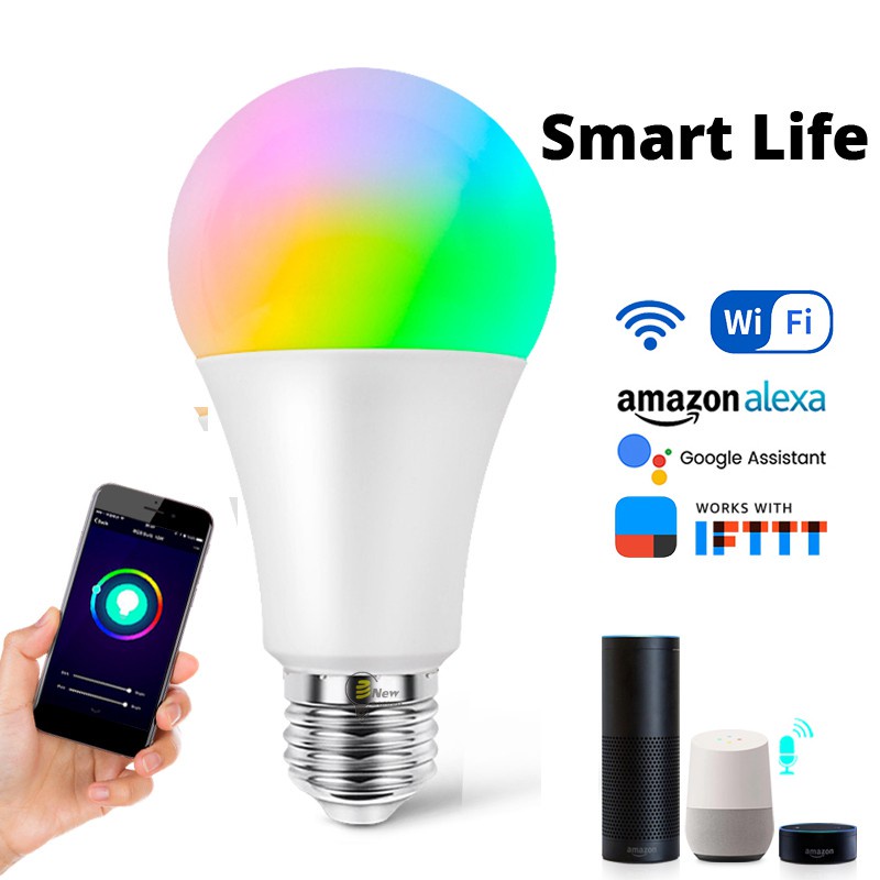 Wifi Smart LED Bulb แอพ Smart Life Tuya ควบคุม 9W E27 แสงสว่างอัจฉริยะ ...