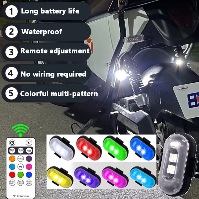 พร้อมส่ง-ไฟสัญญาณเตือน-led-8-สี-กันชน-7-เมตร-คุณภาพสูง-สําหรับตกแต่งรถยนต์-รถจักรยานยนต์-โดรนบังคับ