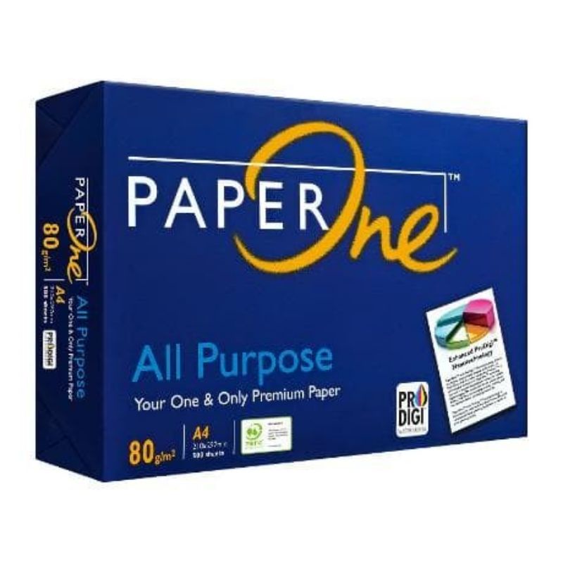 1 RIM HVS PAPER A4 / F4 PAPER ONE 80gram / PAPERONE PHOTOCOPY PAPER ...