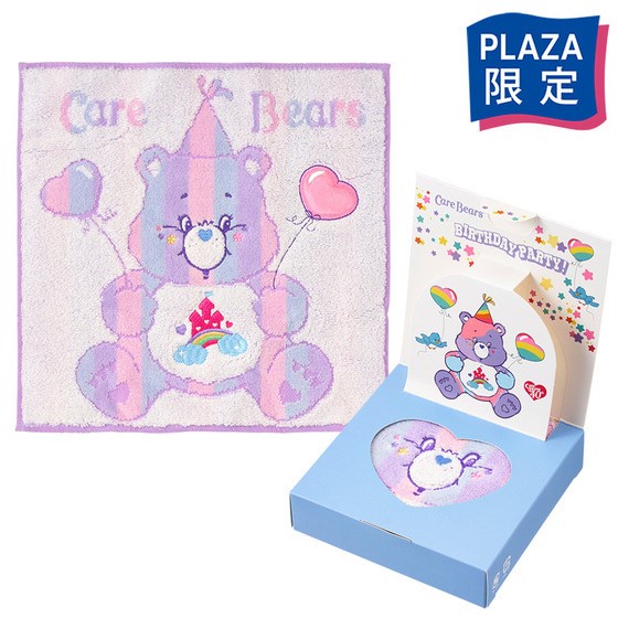 พร้อมส่ง-ผ้าเช็ดหน้า-care-bears-birthday-box-ลิขสิทธิ์แท้จากญี่ปุ่น