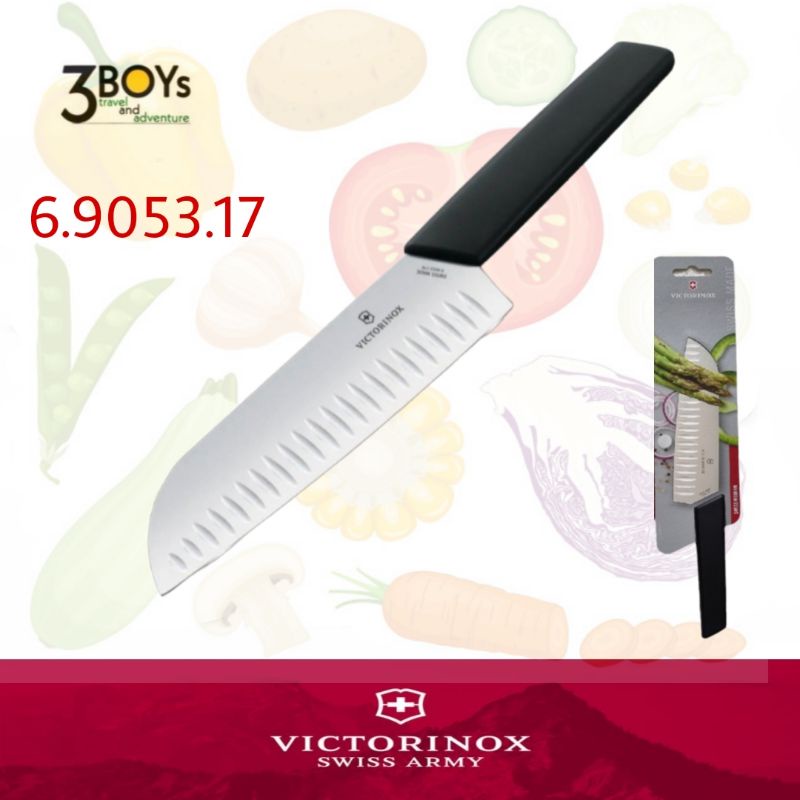 victorinox-มีดทำครัว-swiss-modern-santoku-knife-ขอบร่อง-อาหารไม่ติด-ใบมีดสแตนเลส-ด้ามจับสังเคราะห์-6-9053-17