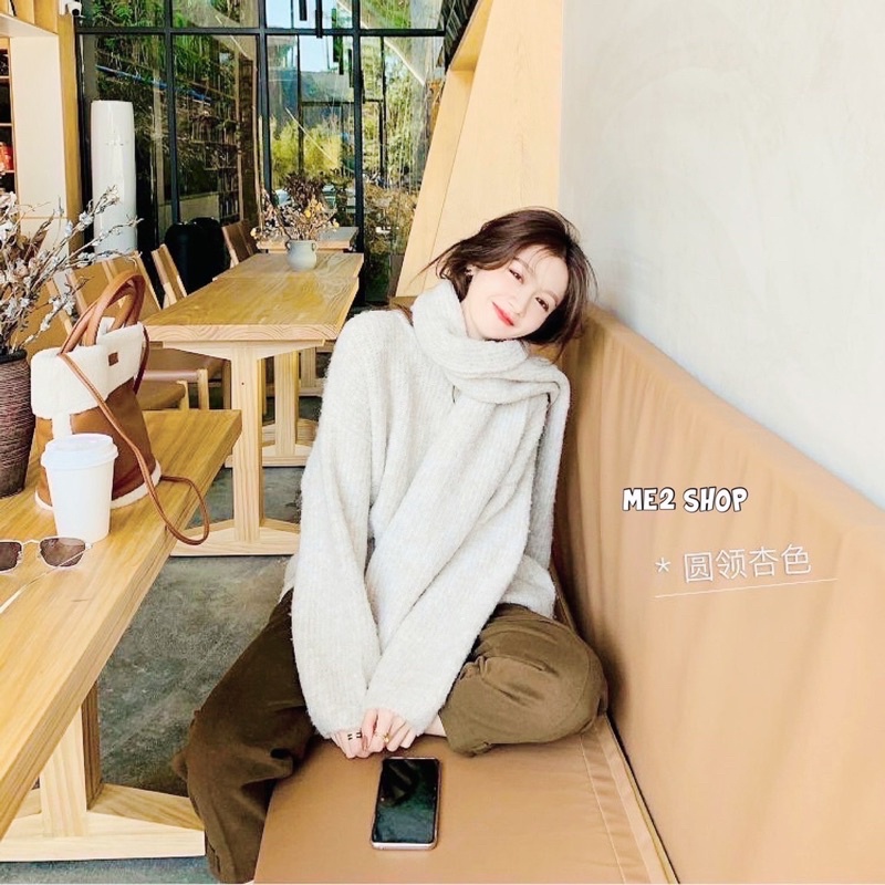 ทักก่อนสั่ง-เสื้อไหมพรม-ผ้าพันคอ-อก42-me2