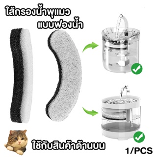 ไส้กรองน้ำพุแมว ฟองน้ำกรอง น้ำพุแมว สำหรับน้ำพุแมว (หนา 20 มม. ยาว 100 มม.)
