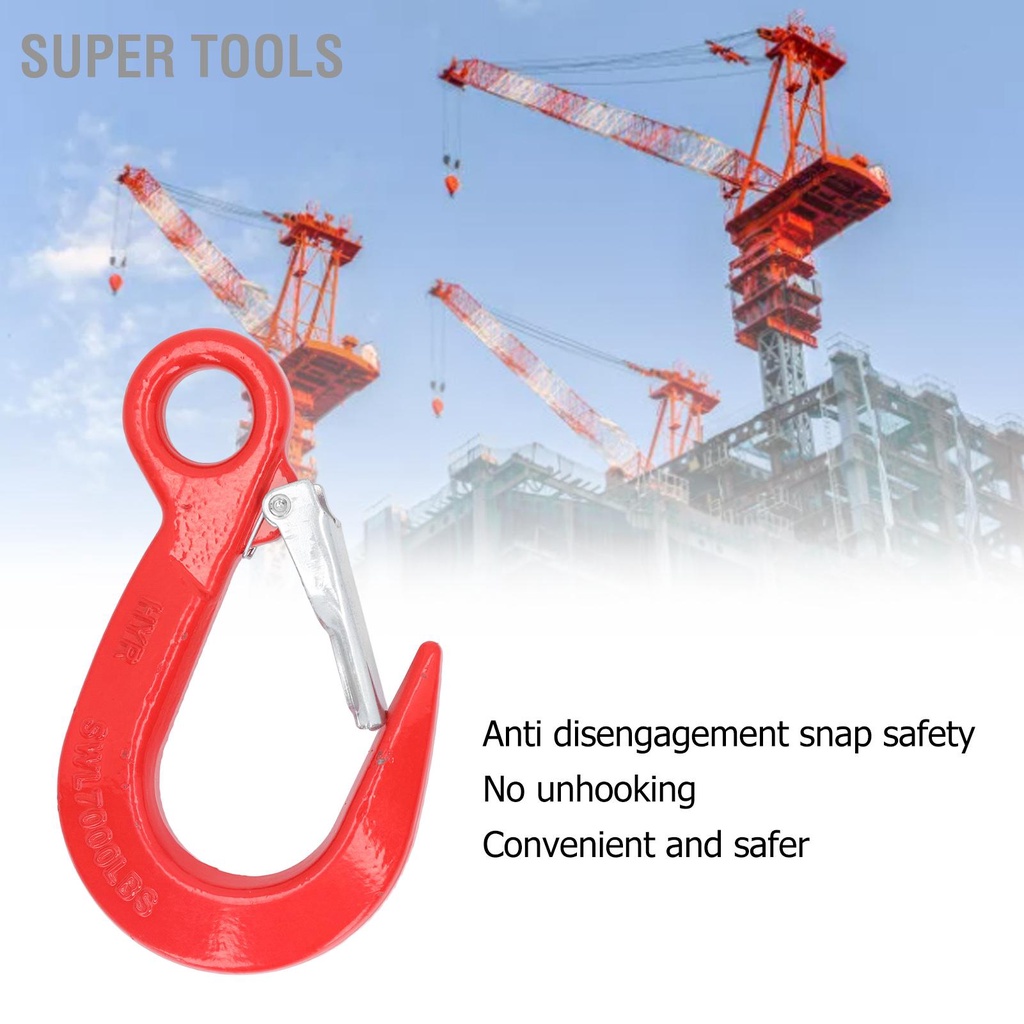 super-tools-ตะขอสลิงยกของหนัก-หนา-ทนอุณหภูมิสูง-สําหรับยกของหนัก