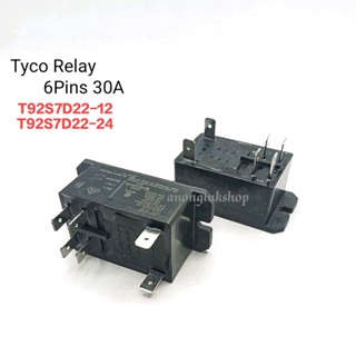 T92S7D22-12 T92S7D22-24 Tyco Relay 6Pins 30A/250VAC รีเลย์ 6ขา 12VDC 24VDC
