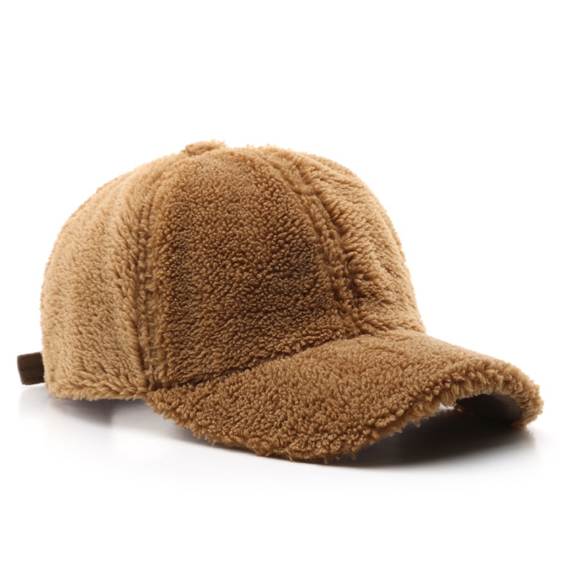 หมวกเบสบอล-ผ้าขนแกะเทียม-ให้ความอบอุ่น-แฟชั่นฤดูใบไม้ผลิ-และฤดูหนาว-สําหรับผู้หญิง