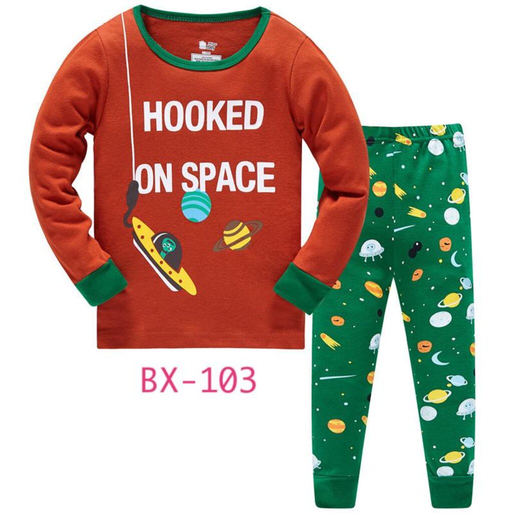 l-hubx-103-ชุดนอนเด็กผู้ชาย-ผ้าเนื้อบางนิ่ม-สีส้มยานอวกาศ-พร้อมส่งด่วนจาก-กทม