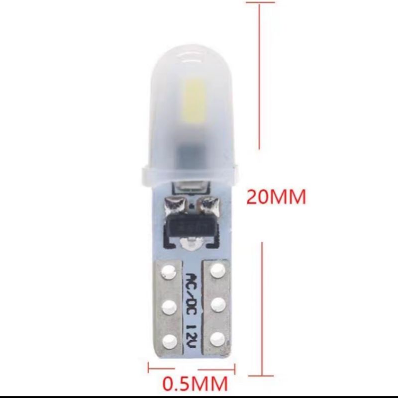 หลอดT5 ไฟเกียร์ รถยนต์ ไฟหน้าปัด LED AC/DC 12V 2SMD แบบไม่มีขั้วบวกลบ ...