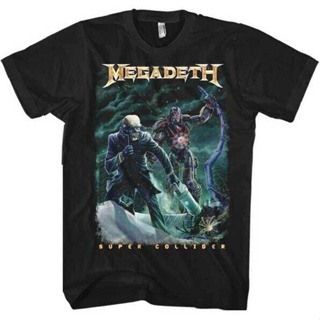 เสื้อยืดผ้าฝ้ายพิมพ์ลายขายดี Yuanl5 [พร้อมส่ง] เสื้อยืดผ้าฝ้าย 100% พิมพ์ลาย Megadeth Vic Canister Metal Band โอเวอร์ไซซ