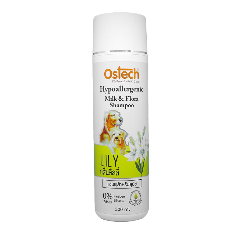 ostech-shampoo-hypoallergenic-ออสเทค-แชมพู-ไฮโปอัลเลอร์เจนิค-มิลค์-แอนด์-ฟลอร่า-ขนาด-300-ml-มีให้เลือก-5-กลิ่น