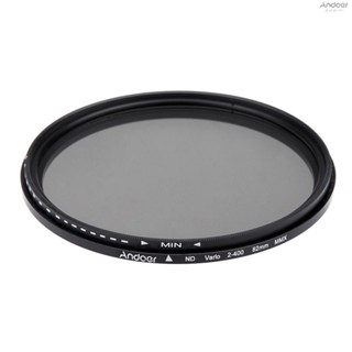 Andoer 82mm ND Fader Neutral Density Adjustable ND2 to ND400 Variable Filter for   DSLR Camera