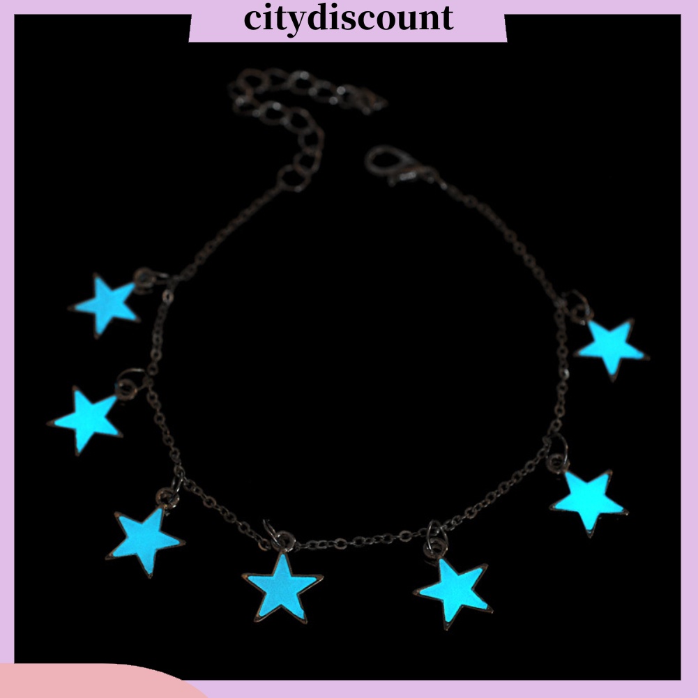 lt-citydiscount-gt-สร้อยข้อเท้า-สร้อยข้อมือ-เรืองแสงในที่มืด-รูปหัวใจ-ดาวน้อย-เครื่องประดับสําหรับผู้หญิง