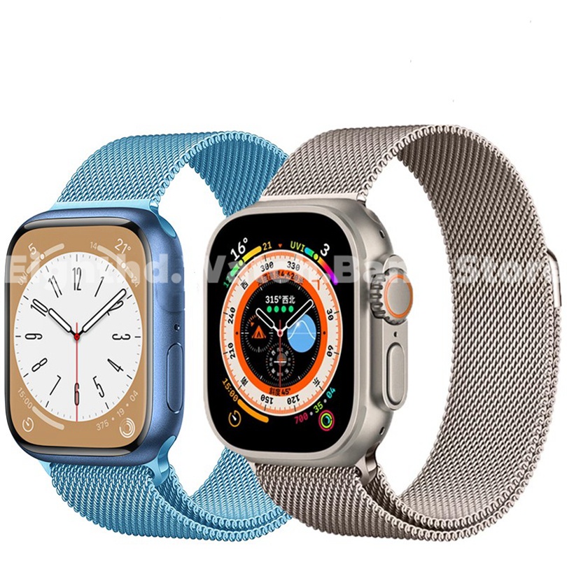 ภาพหน้าปกสินค้าสายนาฬิกาข้อมือสเตนเลส สําหรับ Smart Watches Series Ultra 8 7 6 SE 5 4 3 2 1 ขนาด 49 มม. 45 มม. 41 มม. 42 มม. 40 มม. 44 มม. 38 มม.