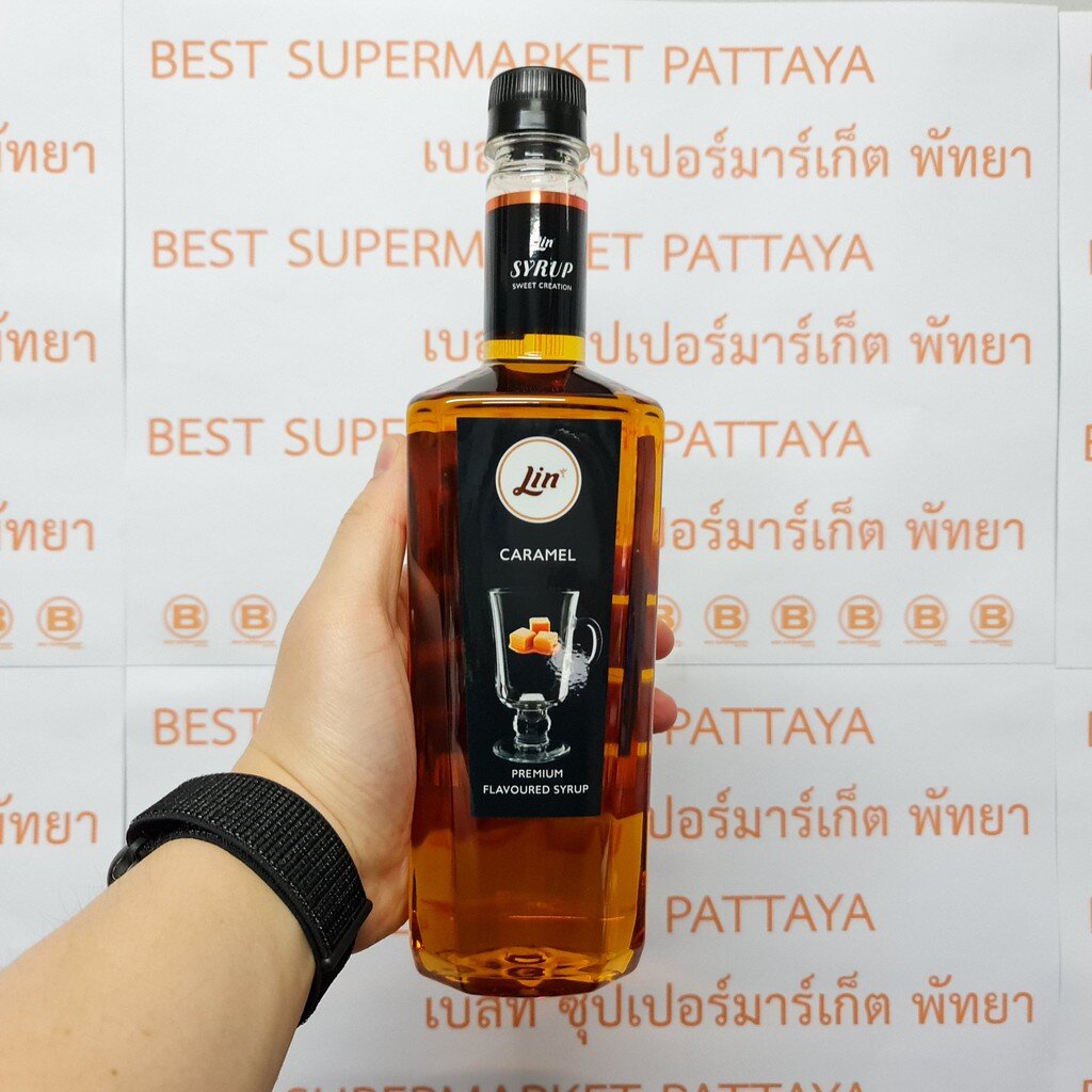 ลิน-น้ำเชื่อม-กลิ่น-คาราเมล-750-มล-lin-premium-flavoured-syrup-caramel-750-ml