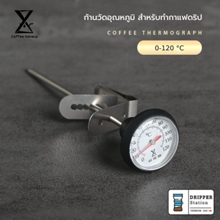 Analog Thermometer เทอโมมิเตอร์สเตนเลส ก้านวัดอุณหภูมิกาแฟ เทอร์โมมิเตอร์ดริปกาแฟ Coffee Thermometer