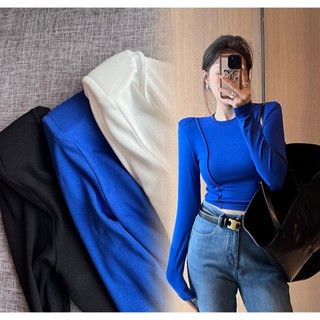 [Follow Store Instantly Reduce 30] เสื้อยืดคอกลม แขนยาว เข้ารูป เข้ากับทุกการแต่งกาย แฟชั่นฤดูใบไม้ร่วง สําหรับผู้หญิง 2022