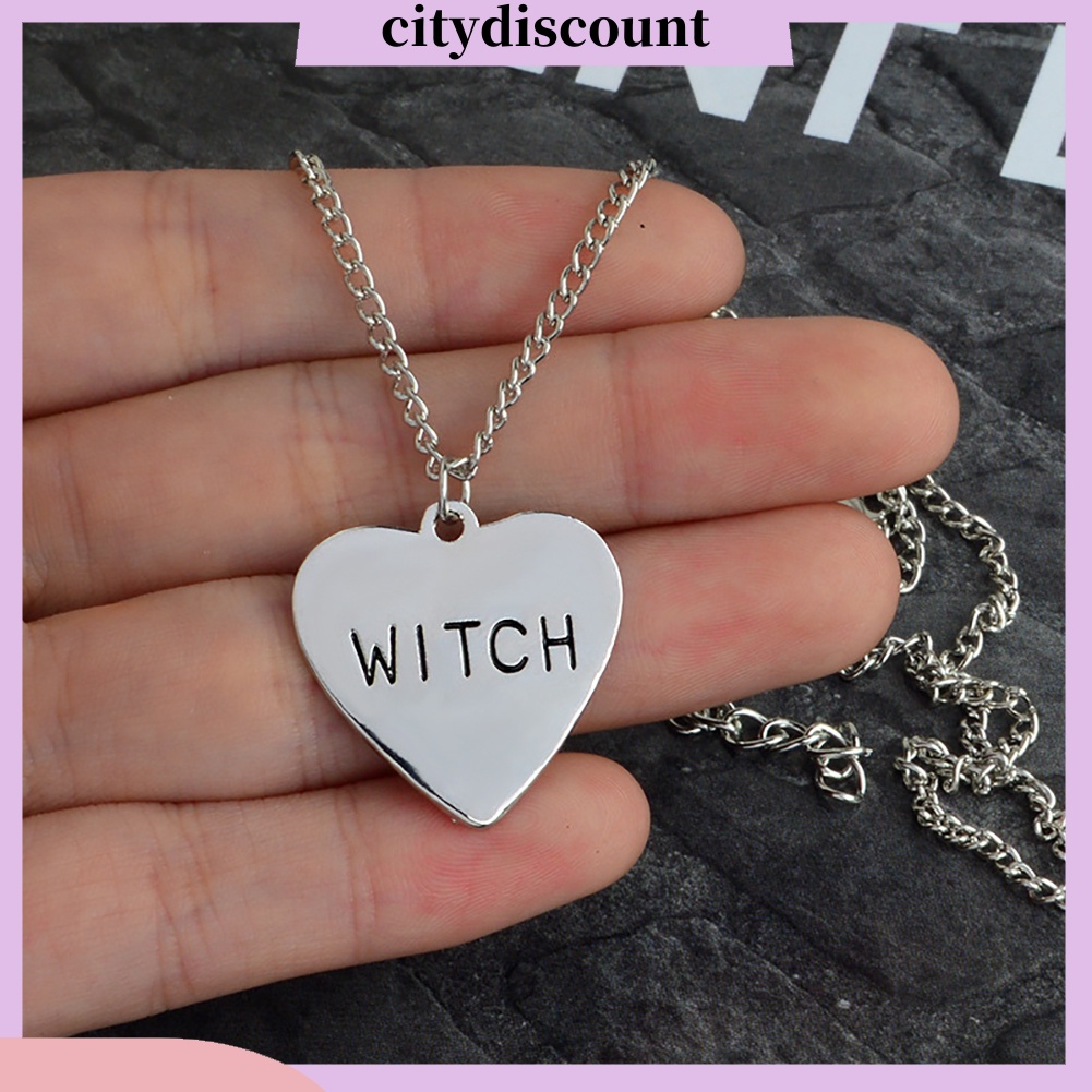 lt-citydiscount-gt-city-เครื่องประดับ-สร้อยคอจี้หัวใจ-ลายตัวอักษร-witch-สำหรับผู้หญิง