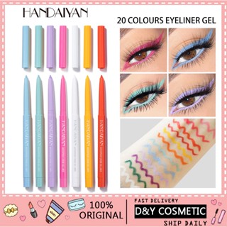 D&amp;y HANDAIYAN อายไลเนอร์ เนื้อแมตต์ กันน้ํา แห้งเร็ว กันเหงื่อ ติดทนนาน 20 สี สีชมพู สีขาว สําหรับแต่งหน้า