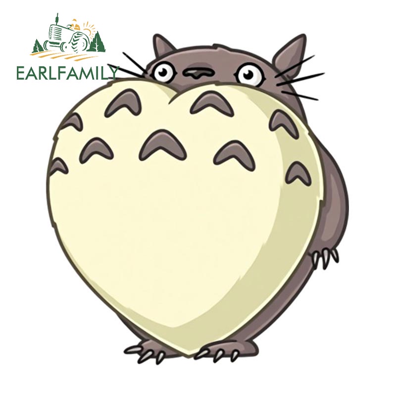 earlfamily-สติกเกอร์-กันน้ํา-ลายการ์ตูนอนิเมะ-my-neighbor-totoro-ขนาด-13-ซม-x-12-7-ซม-สําหรับตกแต่งประตูรถยนต์