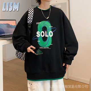 Lism เสื้อกันหนาว ทรงหลวม สไตล์ฮิปฮอป ฮาราจูกุ แฟชั่นฤดูใบไม้ร่วง สําหรับผู้ชาย 2022