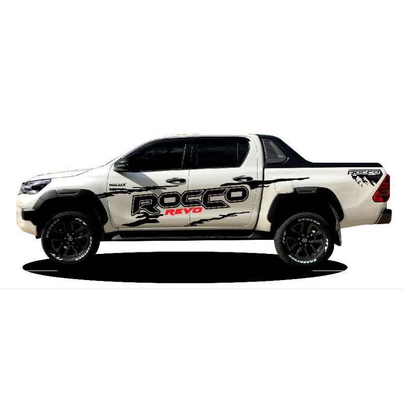 sticker-toyota-rocco-ลายแต่งสติกเกอร์rocco-สติ๊กเกอร์รถกระบะ-toyota-rocco-ลายสาดโคลน-rocco-สติ๊กเกอร์ข้างประตู-rocco