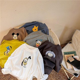 Bobora ใหม่ เสื้อเชิ้ต แขนยาว พิมพ์ลายการ์ตูน ทรงหลวม สไตล์ตะวันตก ขนาดเล็ก กลาง เข้ากับทุกการแต่งกาย แฟชั่นฤดูใบไม้ผลิ ฤดูใบไม้ร่วง สําหรับเด็กผู้ชาย และผู้หญิง