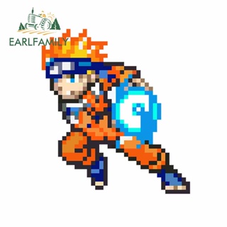 Earlfamily สติกเกอร์ไวนิล กันน้ํา ลาย Pixel Naruto ขนาด 13 ซม. x 11.8 ซม. สําหรับตกแต่งรถยนต์ Fold GTR EVO