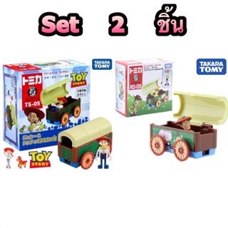 แท้ 100% จากญี่ปุ่น โมเดล ดิสนีย์ ทอยสตอรี่ รถวู้ดดี้และเจสซี่ Takara Tomy Tomica Disney Toy Story TS-05 Woody &amp; Jessie