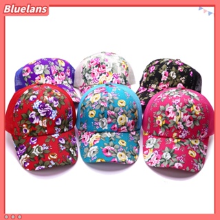 [Bluelans] หมวกเบสบอล ผ้าตาข่าย พิมพ์ลายดอกไม้ กันแดด ใส่กลางแจ้ง แฟชั่นสําหรับผู้หญิง