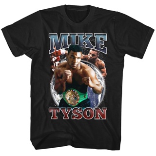 เสื้อยืดผู้ชาย ใหม่ เสื้อยืดแขนสั้น คอกลม ผ้าฝ้าย ลายมวย Champion Mike Tyson สีดํา แฟชั่นฤดูร้อน สําหรับผู้ชาย ไซซ์ S-3X