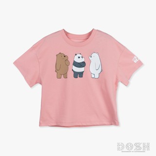 DOSH GIRLS CROPPED TOPS WE BARE BEARS เสื้อยืดทรงครอป เด็กผู้หญิง DBBBT5032-PI1