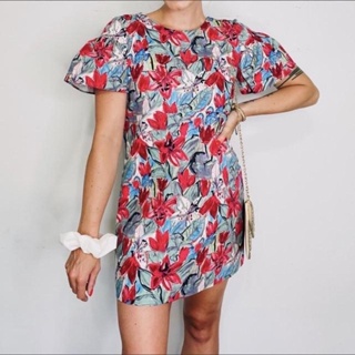 ZARA x Cotton Dress ผ้าดีมาก ลายสวย ใหม่กริบ น่ารักมากกก size S อก 34 ยาว 29 Tag ครบ • Code : 485(10)