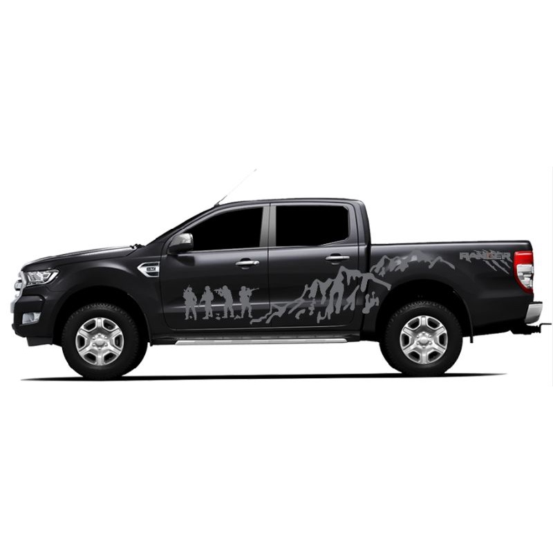 sticker-ford-ranger-สติ๊กเกอร์ลายภูเขา-สติ๊กเกอร์ลายนักรบ-สติ๊กเกอร์ข้างประตู-ford-ranger