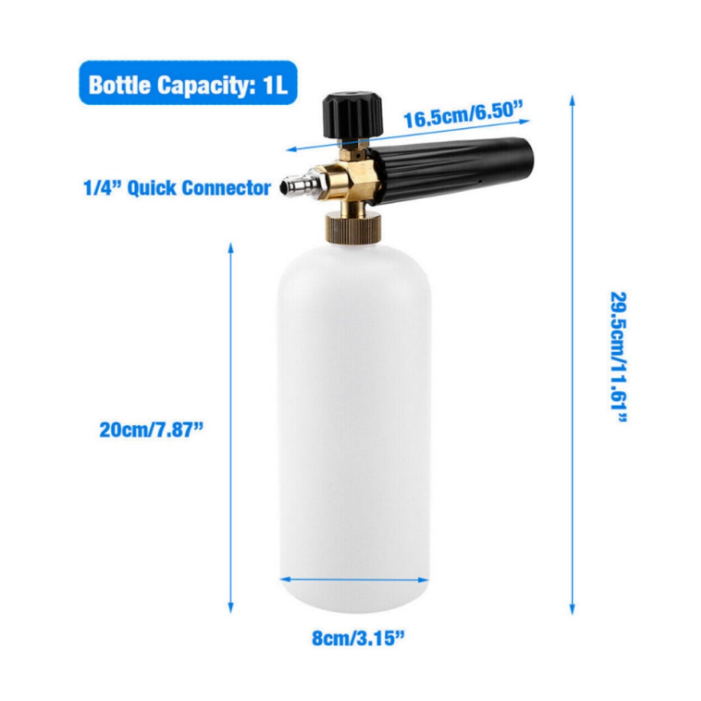 กระบอกฉีดโฟม-กระบอกฉีดโฟม-1-4-ฟองหิมะ-หัวฉีดโฟม-กระบอกฉีดโฟมล้างรถยนต์-อุปกรณ์ล้างรถ-สำหรับเครื่องฉีดน้ำแรงดันสูง