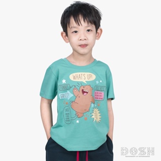 DOSH KIDS:UNISEX T-SHIRTS WE BARE BEARS เสื้อยืดเด็กคอกลม สีเขียว รุ่นDBBBT5014-GR