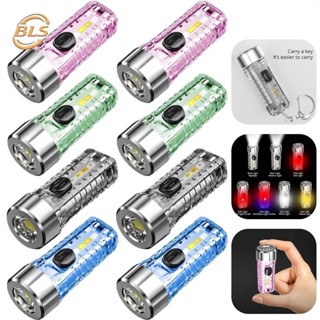 Mini LED Flashlight Work Light/ Portable Pocket Flashlight Keychains Light/ USB Rechargeable Outdoor Camping Small Torches Lamp