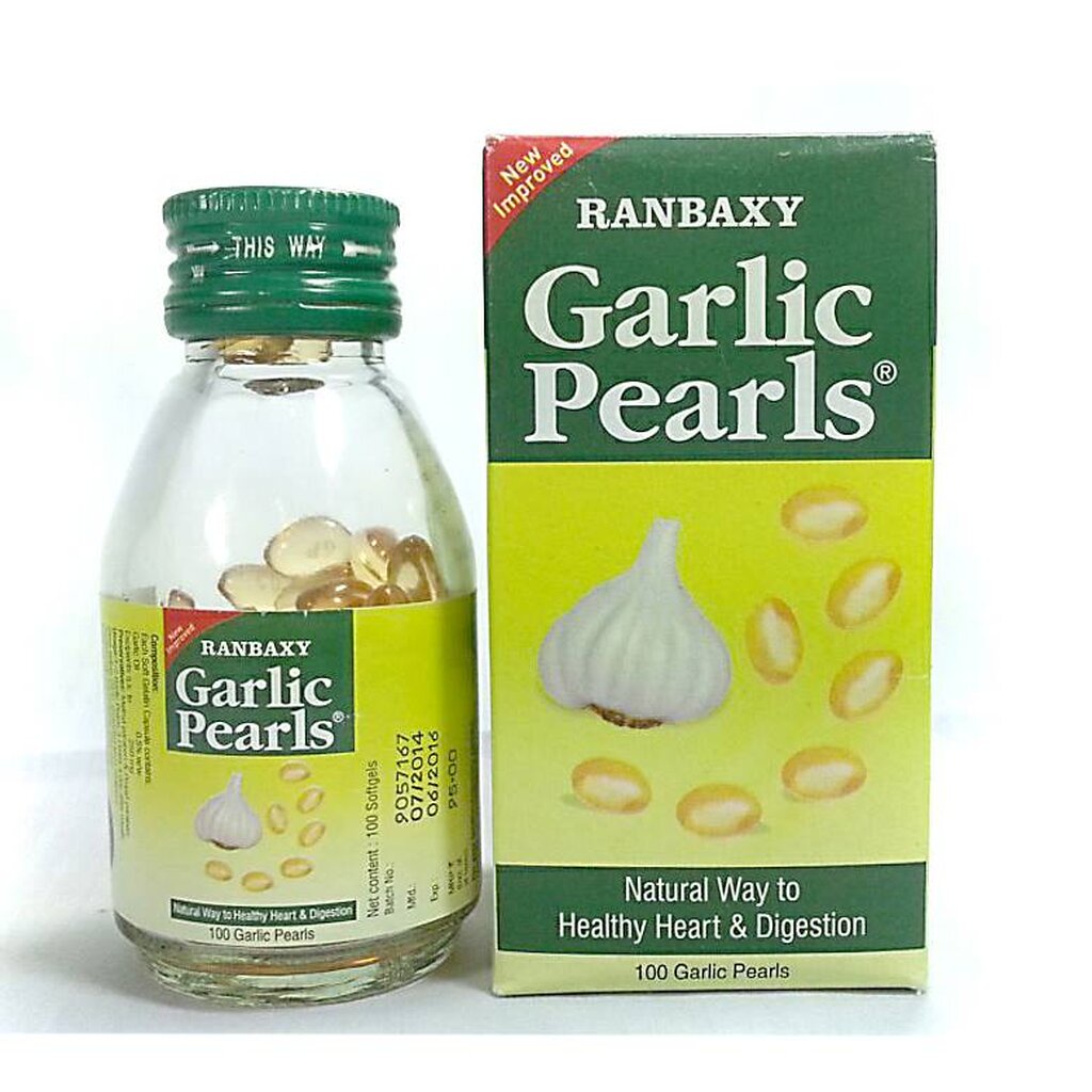 garlic-pearls-น้ำมันกระเทียม-จากอินเดีย-ขวดแก้ว-ลดแก็สในกระเพาะ-ขับลม