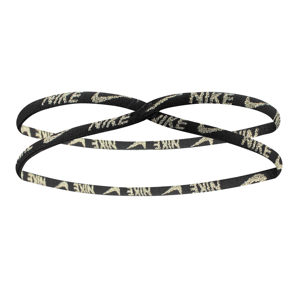 nike-แถบคาดศีรษะ-fixed-lace-headband-metallic-black-gold-n-100-4113-008