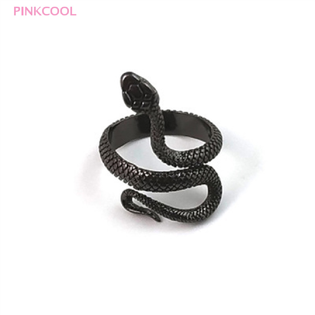 pinkcool-แหวนงู-ประดับงู-ปรับขนาดได้-สไตล์พังก์-เรโทร