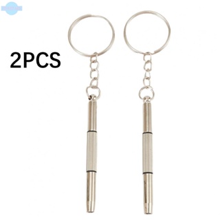 [ FAST SHIPPING ]2PC Mini 3in1 Screwdriver Glasses Phone Watch Screw Repair Tool Keyring Keychain 2022 hot sale new