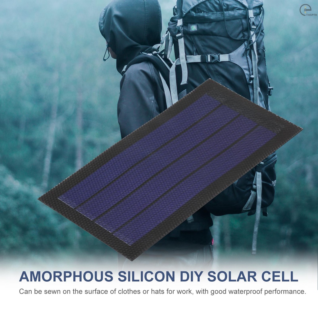 [T&H] 1W 6V Flexible Solar Panel Small Thin Amorphous Silicon Solar ...