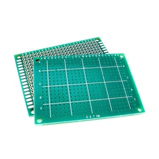 Prototype PCB 1 ด้าน 5x7 ซม แผ่นปริ้นท์อเนกประสงค์ (สีเขียวเกรด A) 5*7 cm