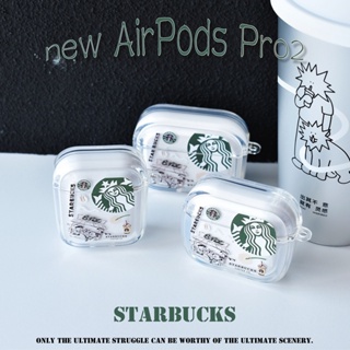 ใหม่ เคสหูฟัง แบบป้องกัน ลาย Starbucks พร้อมจี้ สําหรับ Airpods 3gen 2021 3 2gen